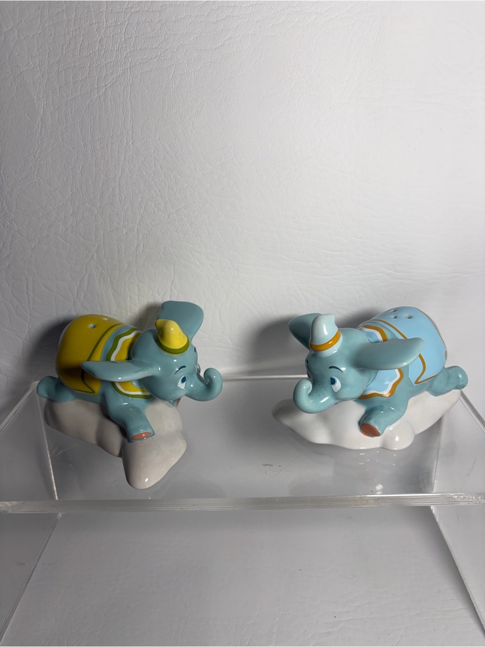 Dumbo Ceramic Salt & Pepper Shakers Blue and Yellow